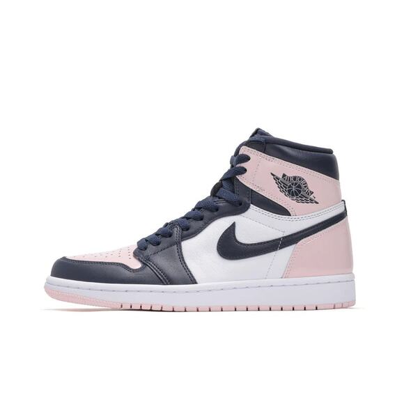 Jordan Jordan 1 Retro High OG in Pink & White Sneakers - 8.5 - Picture 1 of 5